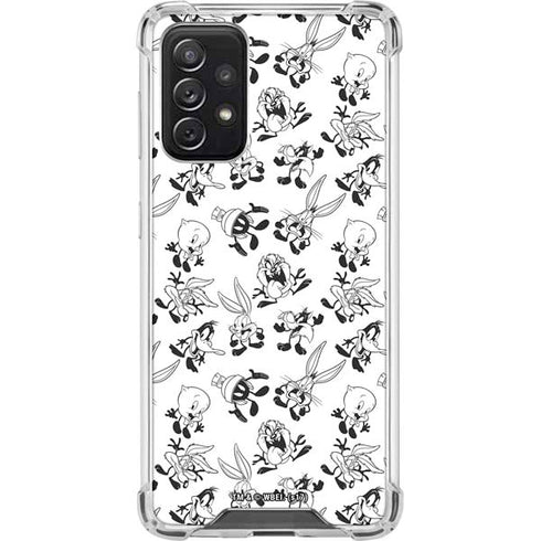 Looney Tunes Big Head Pattern Galaxy A72 5G Clear Case